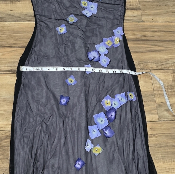 Cache Black Maxi Dress with Purple Floral Accents - Picture 16 of 16